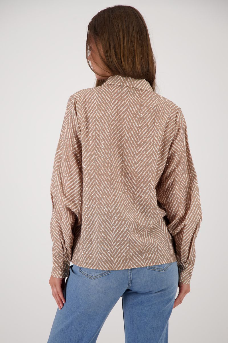 Bluse mit Fischgrat-Muster