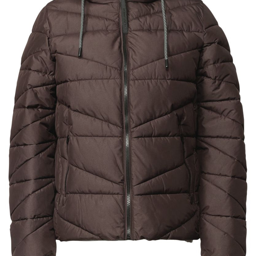 Steppjacke mit Kapuze und Zipper
