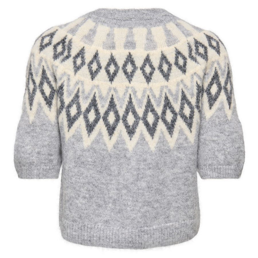 ONLREYKJA SS FAIR ISLE O-NECK CARDI KNT