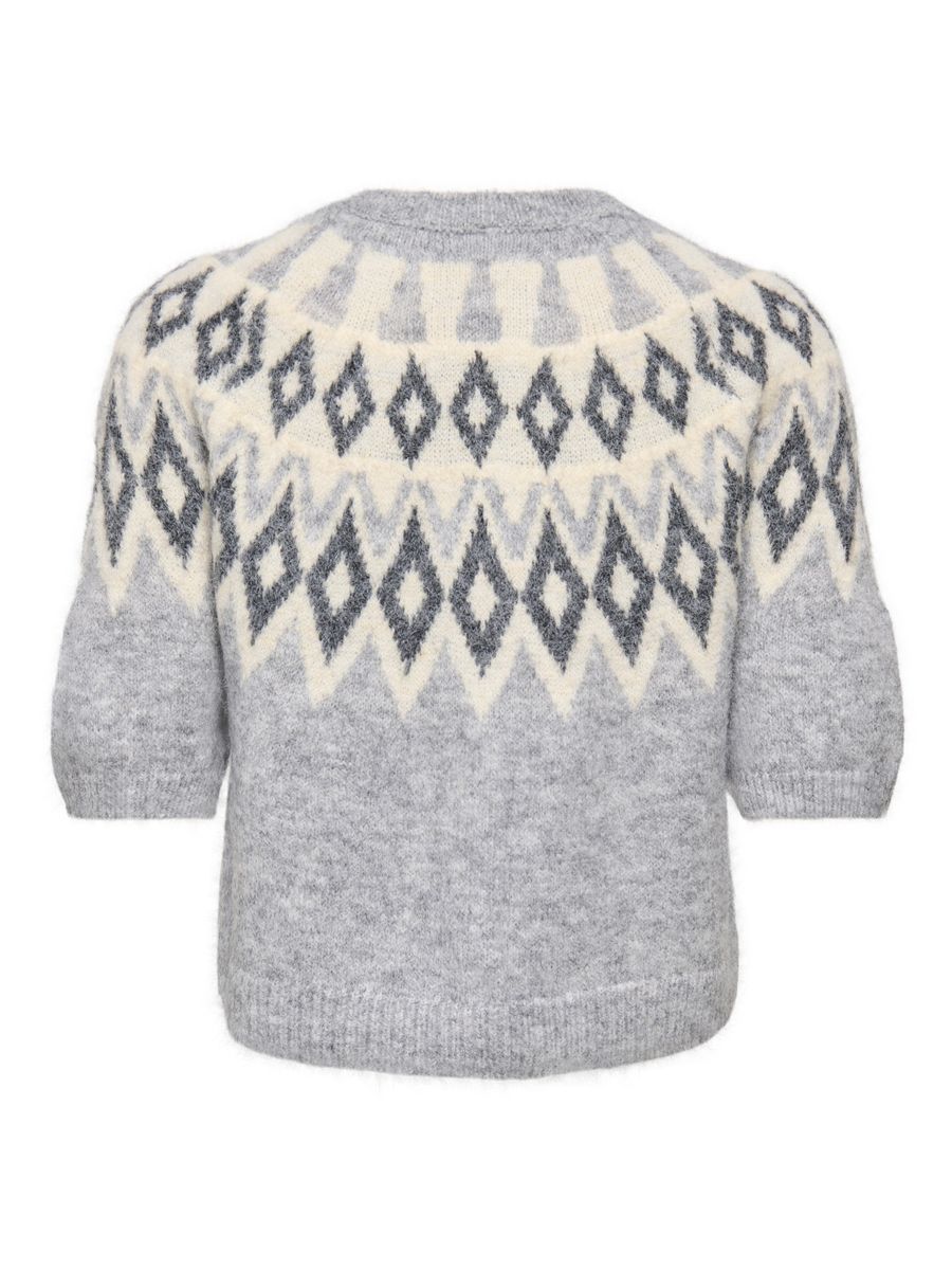 ONLREYKJA SS FAIR ISLE O-NECK CARDI KNT
