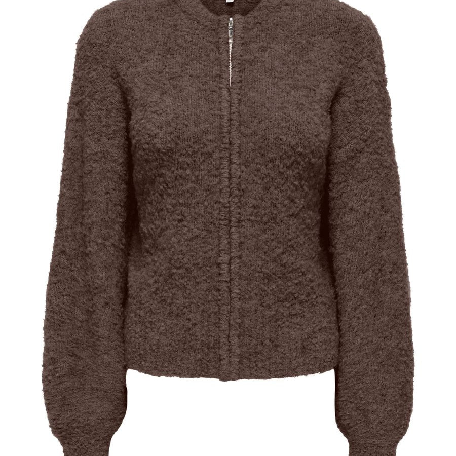 ONLBOUBLE LS O-NECK ZIP CARDIGAN KNT
