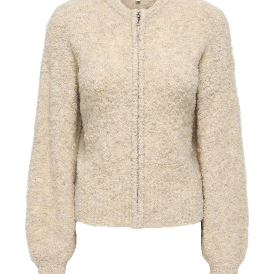 ONLBOUBLE LS O-NECK ZIP CARDIGAN KNT