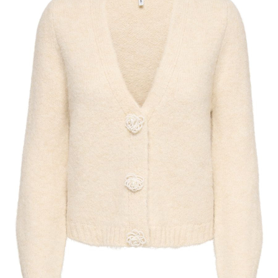 ONLZAGGIE LS BUTTON V-NECK CARDI KNT