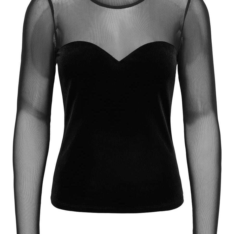 ONLSMOOTH L/S MESH MIX TOP BOX JRS