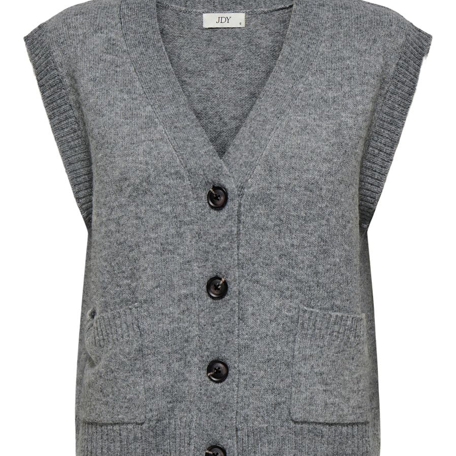 JDYSUPER S/L V-NECK VEST KNT NOOS