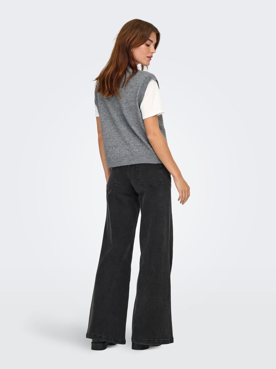 JDYSUPER S/L V-NECK VEST KNT NOOS