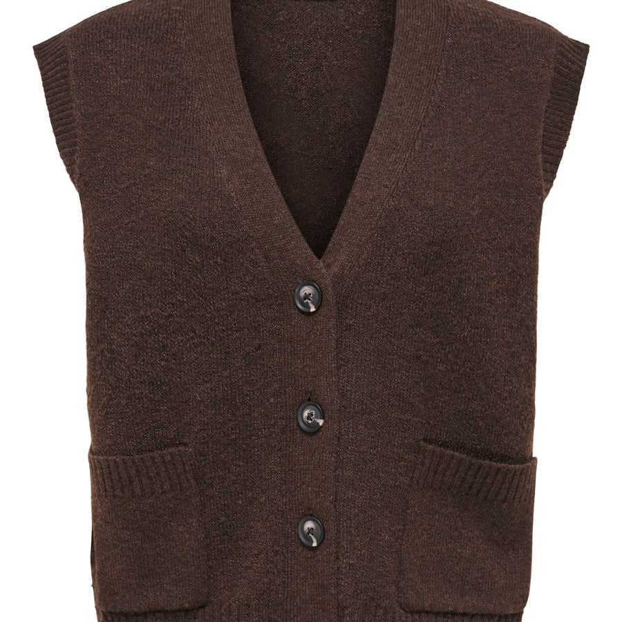 JDYSUPER S/L V-NECK VEST KNT NOOS