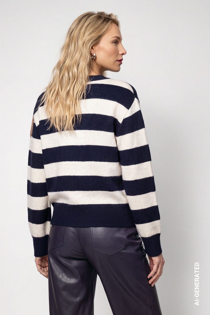 Strickpullover mit einer Mustermischung