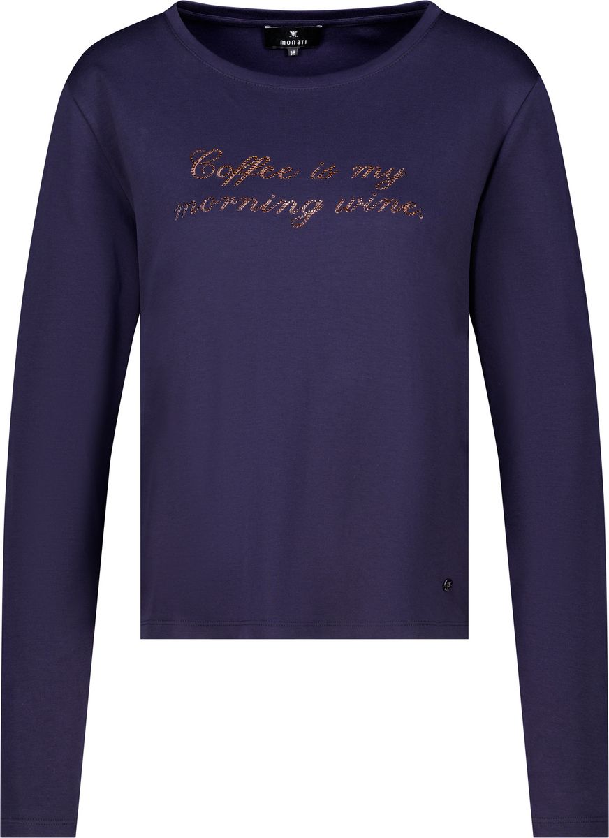 Langarmshirt mit Strassschriftzug