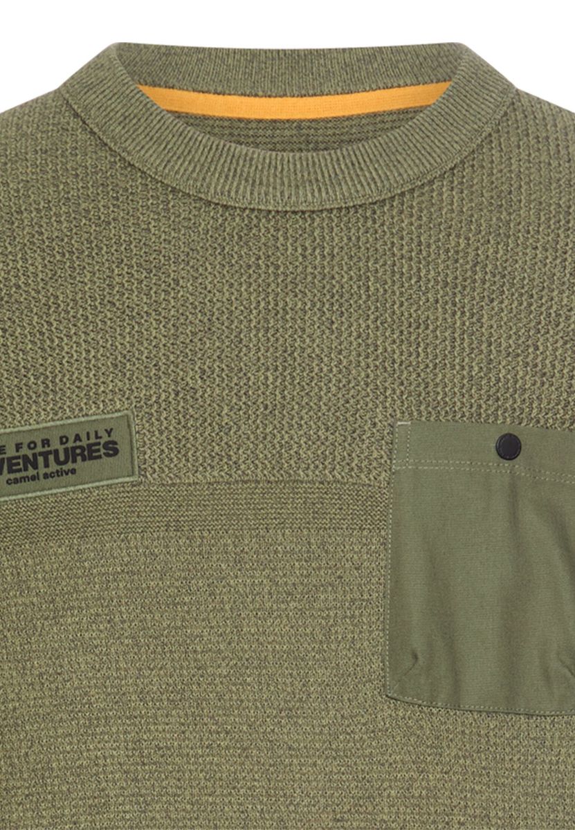Strickpullover mit Brusttasche