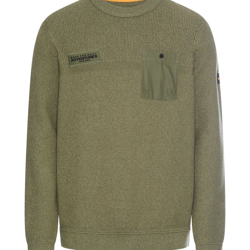 Strickpullover mit Brusttasche