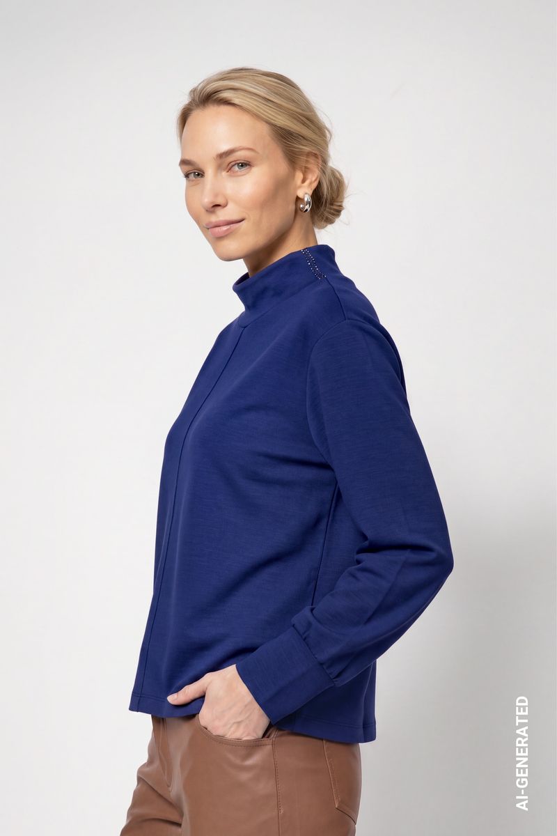 Sweatshirt mit Stehkragen