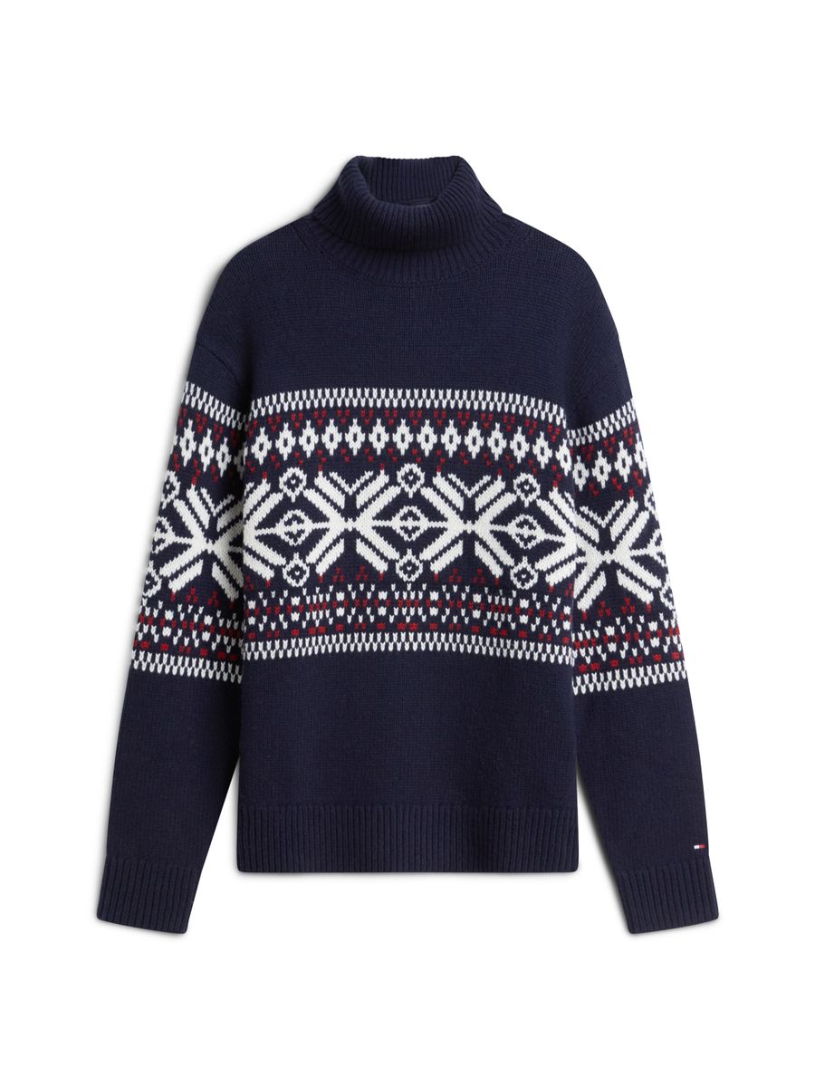 PLACED FAIRISLE WOOL BLEND ROLL
