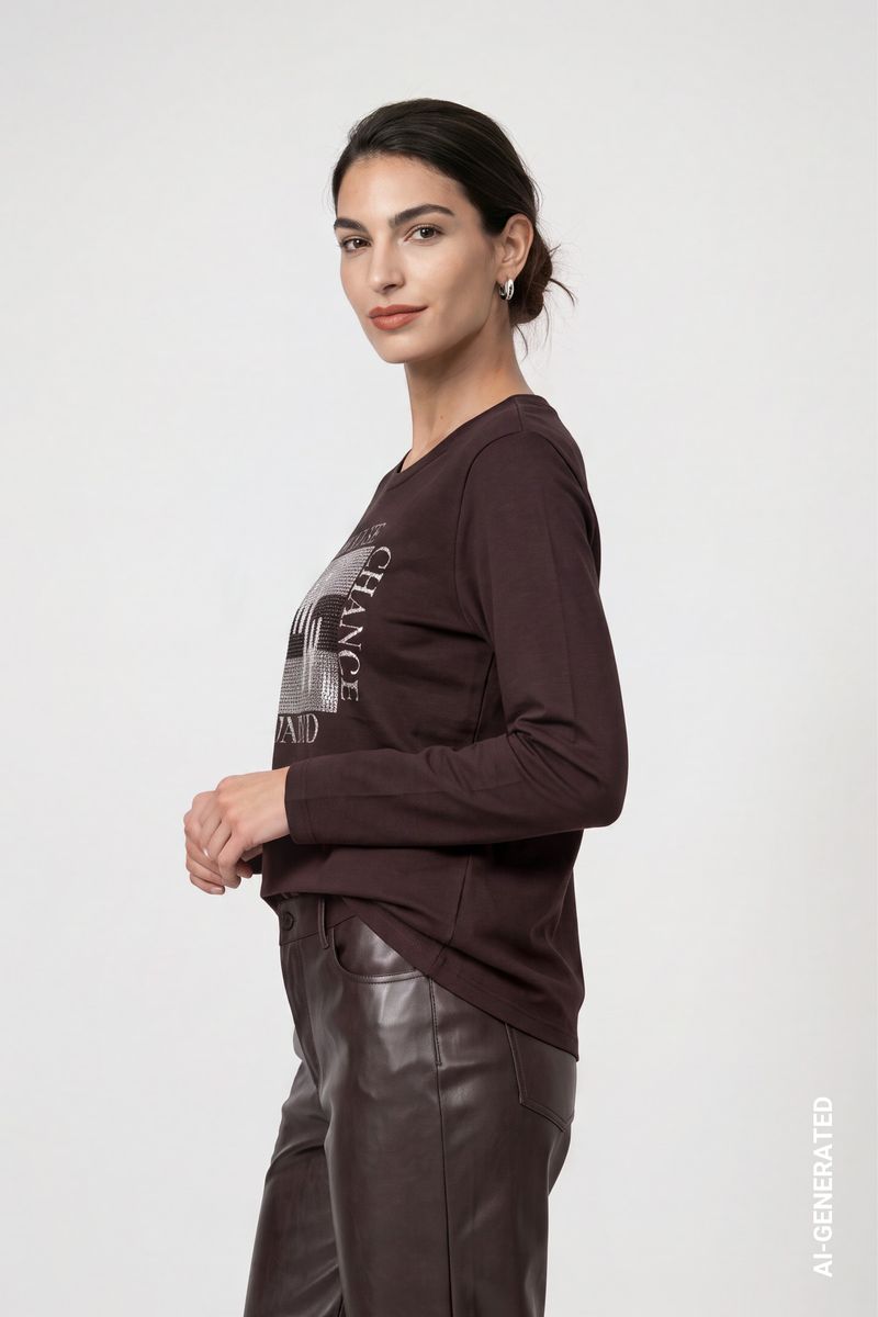 Langarmshirt mit Schmuckdetails