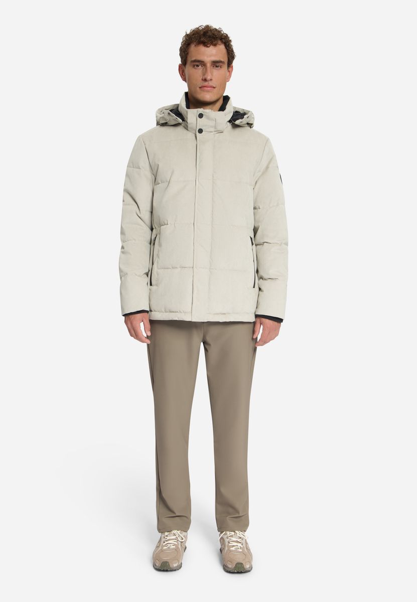 Jacket Medium Length Corduroy Hooded