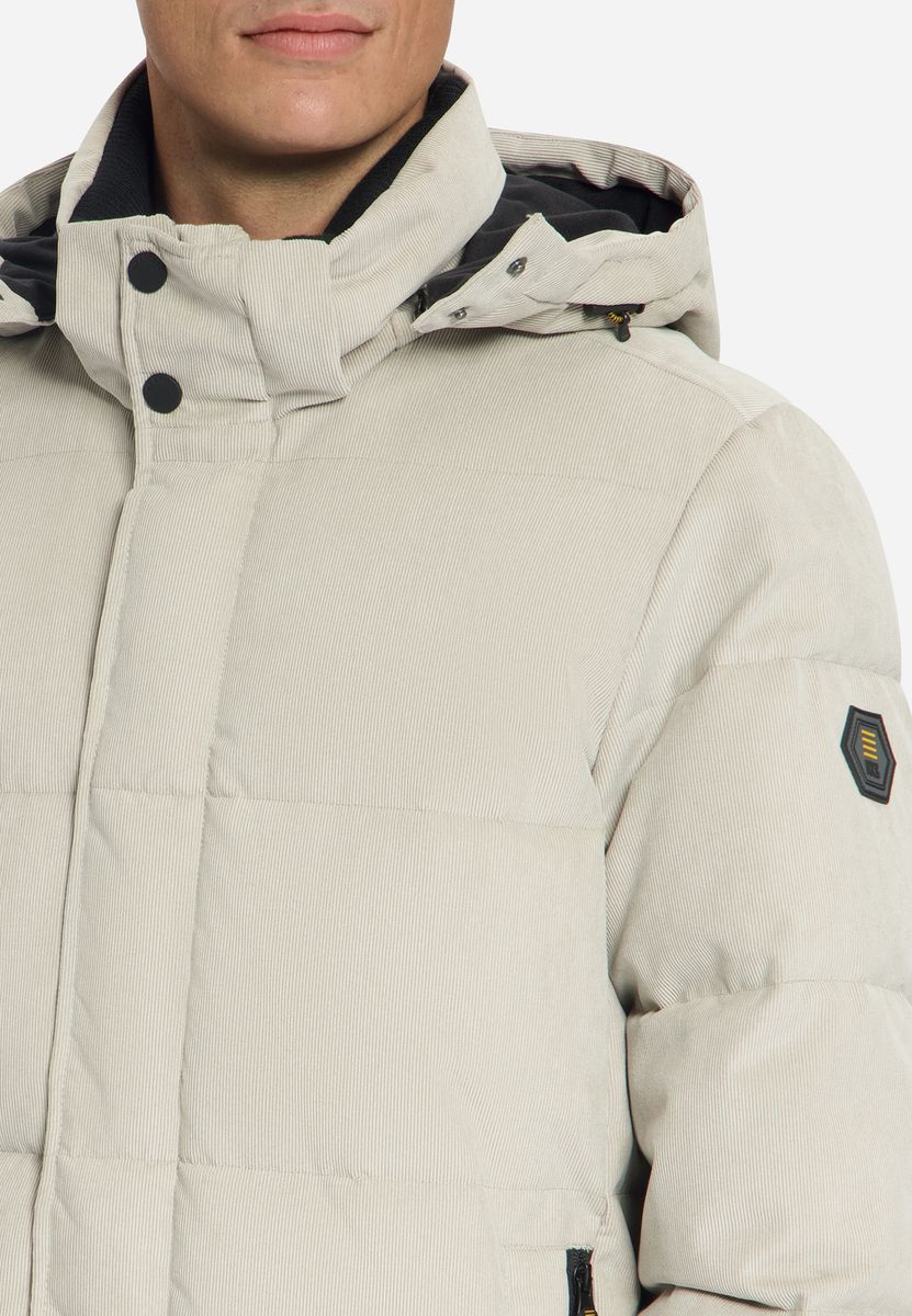 Jacket Medium Length Corduroy Hooded