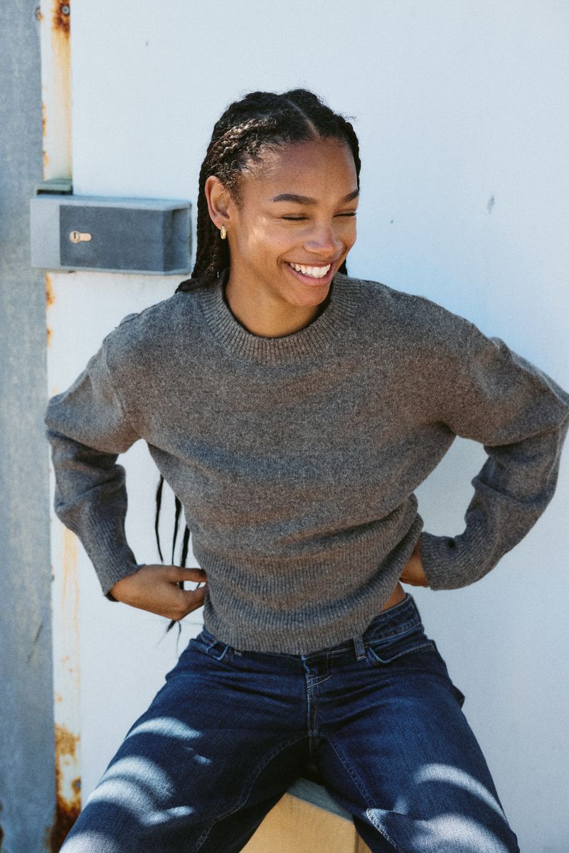 NMSLOAN L/S O-NECK KNIT NOOS