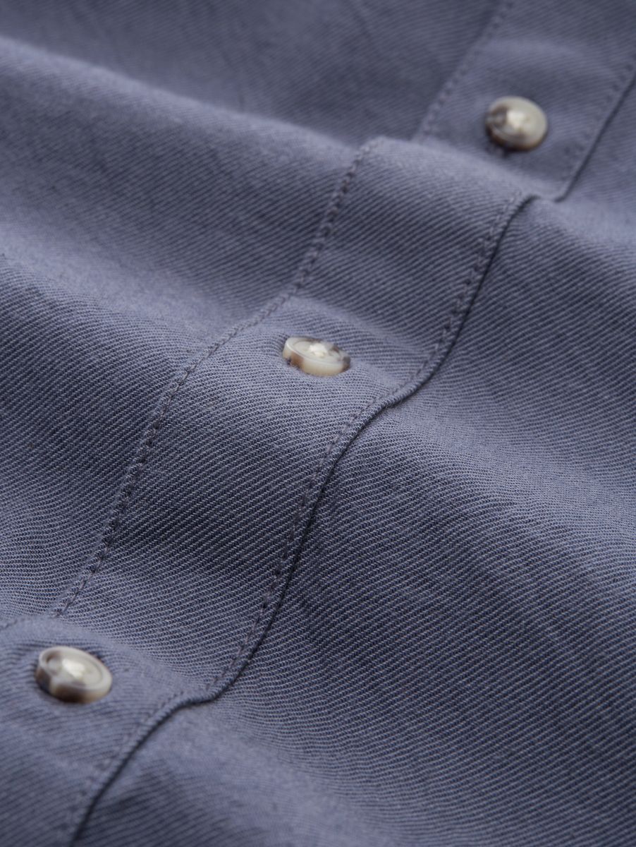 Regular Fit Twill Hemd aus Baumwolle