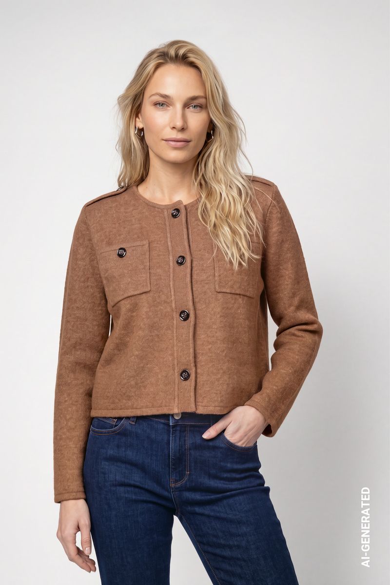 Strickjacke mit Taschen