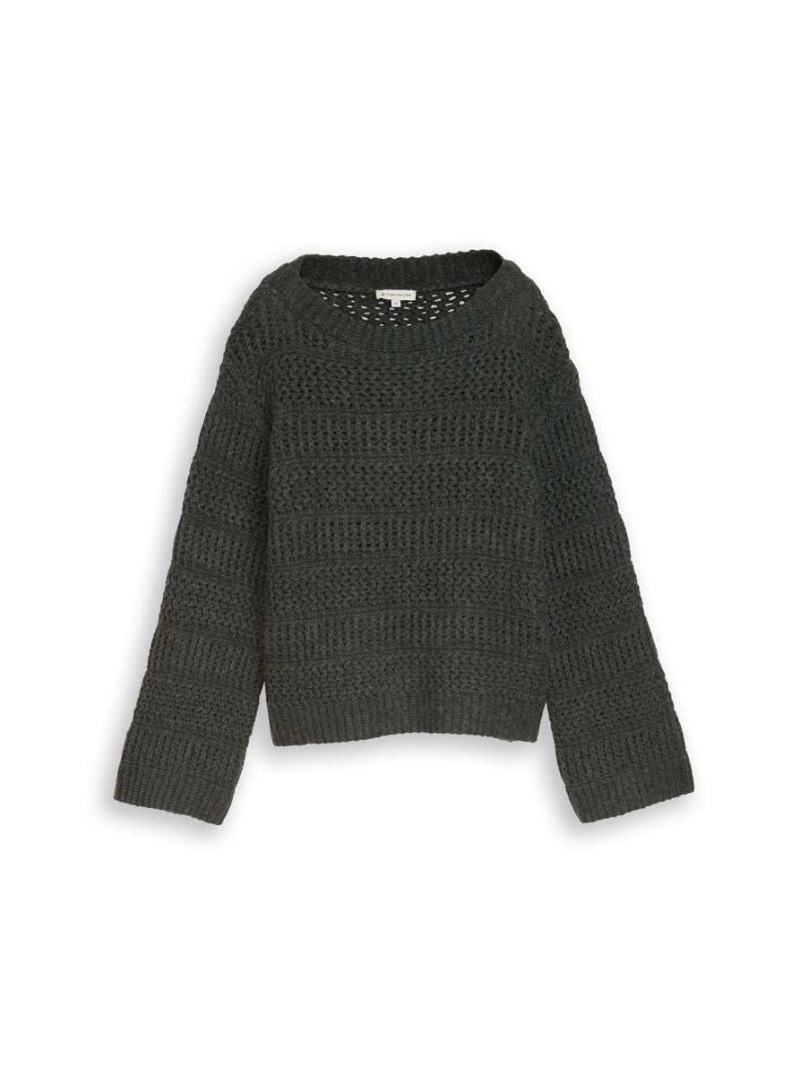 Strickpullover mit Wollanteil