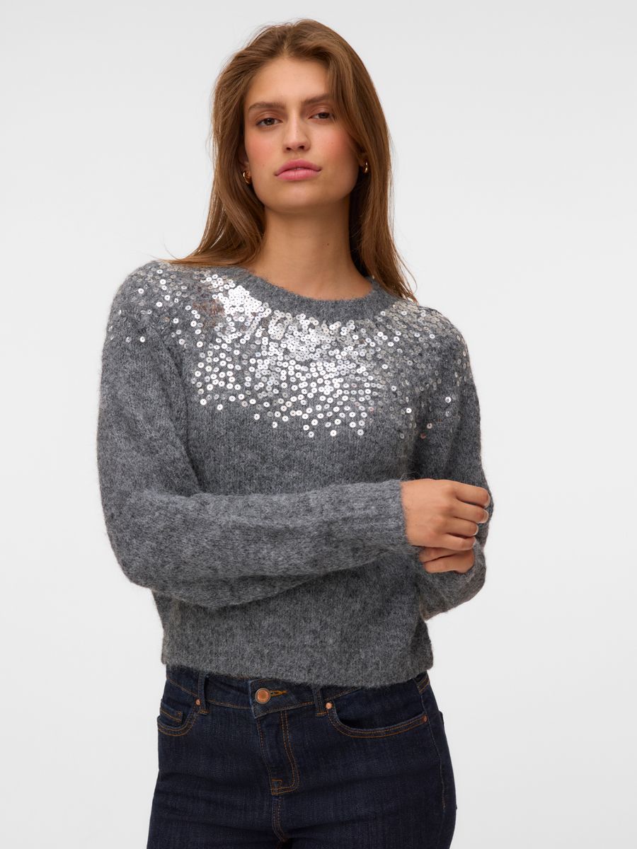 VMNOVAH SEQUINS LS O-N PULLOVER NOOS
