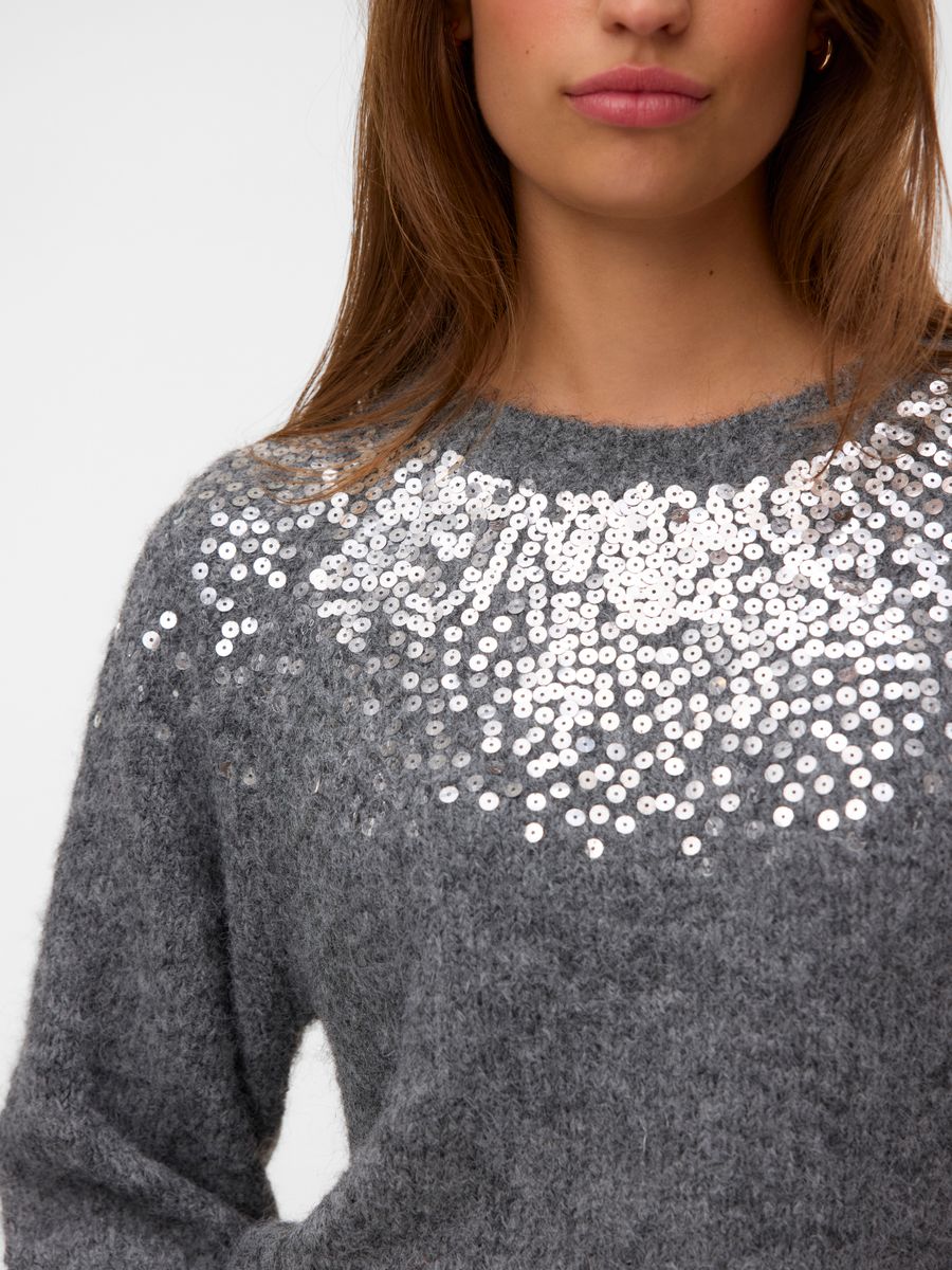 VMNOVAH SEQUINS LS O-N PULLOVER NOOS