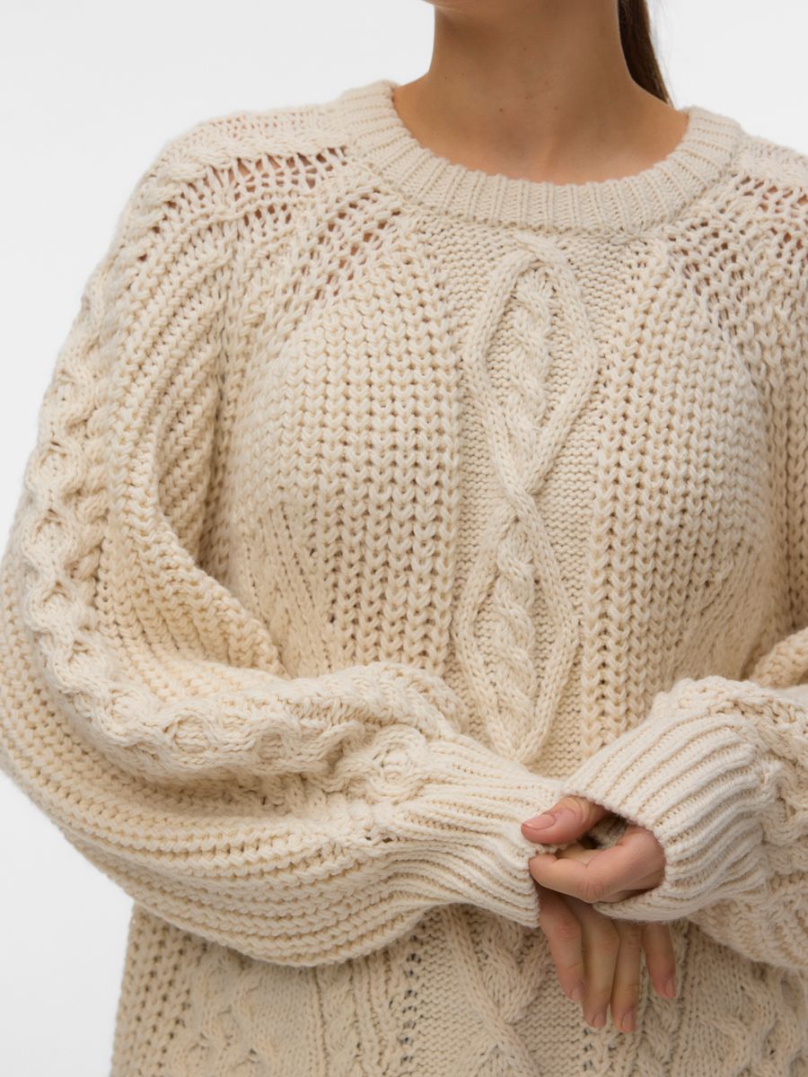 VMMIRANDA CABLE LS RAGLAN O-NECK PULLOVE
