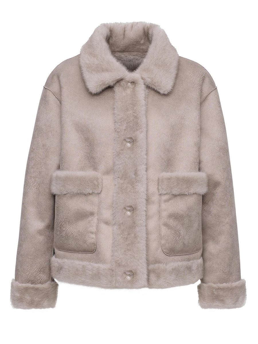 Kunstpelz-Wendejacke Oversized Fit