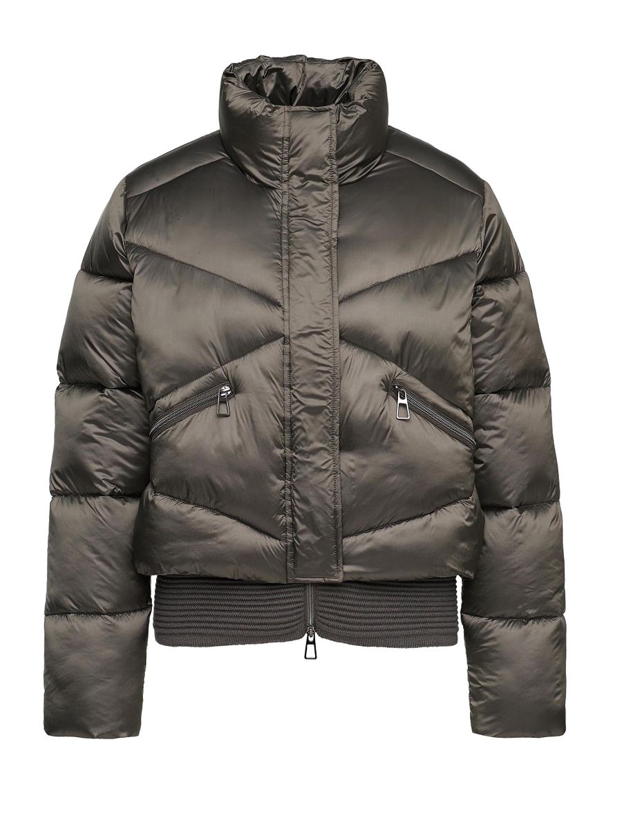 Steppblouson
mit
Strickbund
