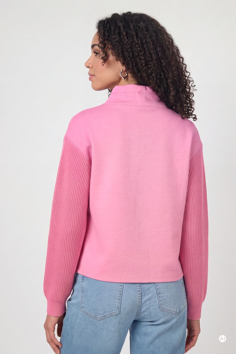 Sweatshirt mit Strickärmeln