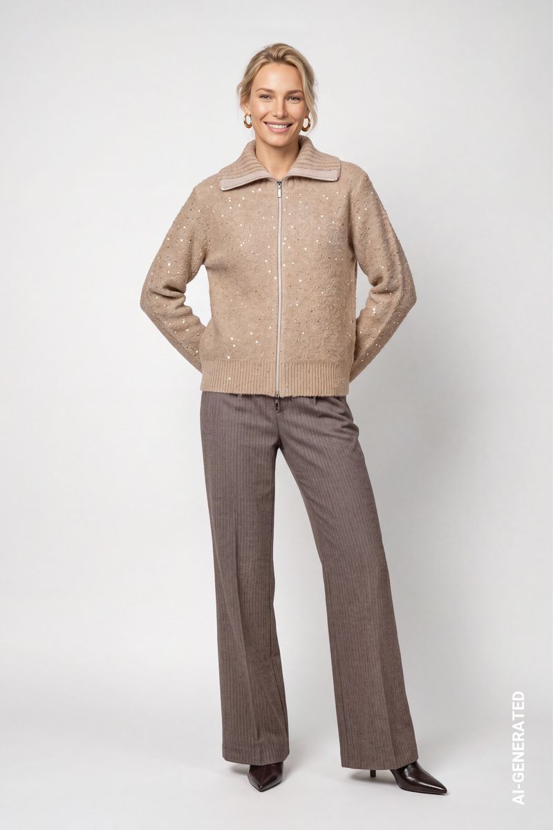Strickjacke mit Boucle-Struktur