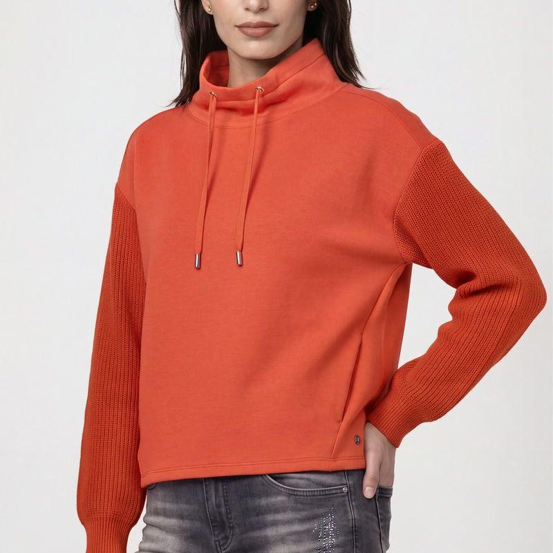 Sweatshirt mit Strickärmeln