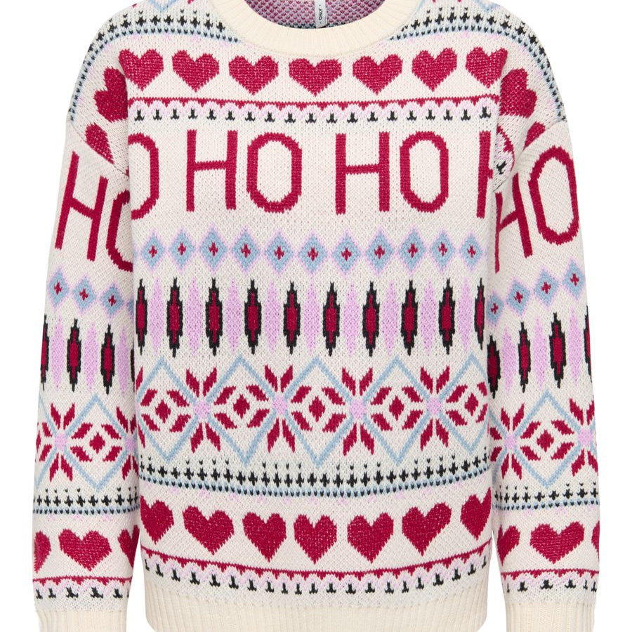 ONLXMAS HO LS O-NECK KNT