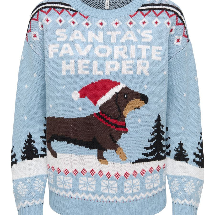 ONLXMAS HO LS O-NECK KNT