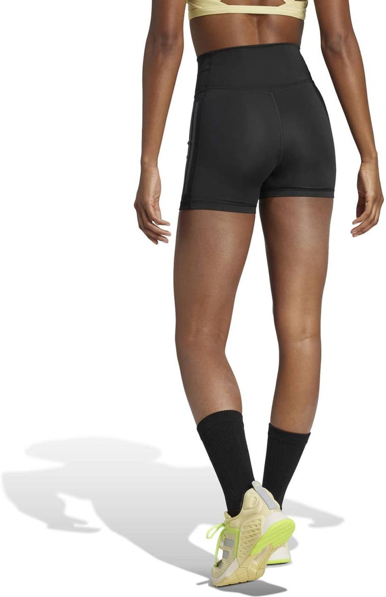 ADIDAS Damen Tight Optime 3-Streifen kurze (Länge 5 Zoll)