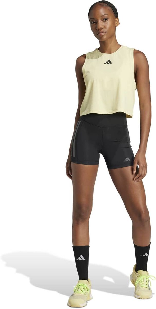 ADIDAS Damen Tight Optime 3-Streifen kurze (Länge 5 Zoll)