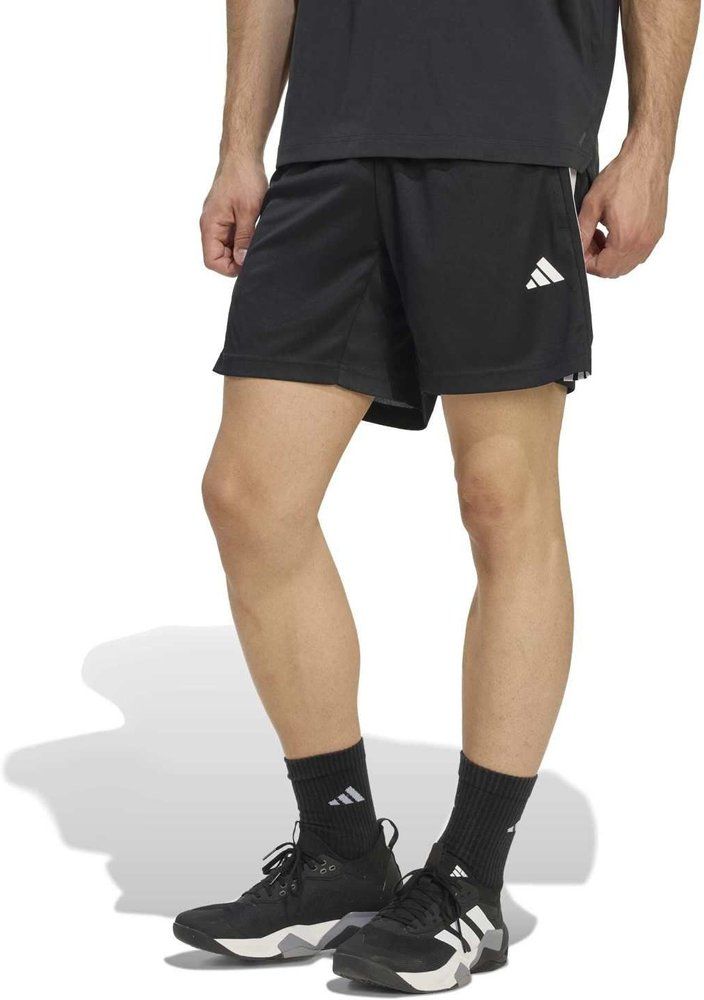ADIDAS Herren Shorts WORKOUT ESSENTIALS BASE 3-STRIPES PIQUÉ SHORT 7 IN