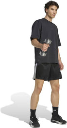 ADIDAS Herren Shorts WORKOUT ESSENTIALS BASE 3-STRIPES PIQUÉ SHORT 7 IN