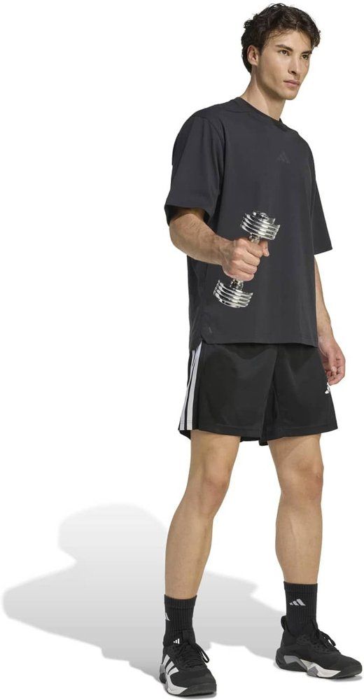 ADIDAS Herren Shorts WORKOUT ESSENTIALS BASE 3-STRIPES PIQUÉ SHORT 7 IN