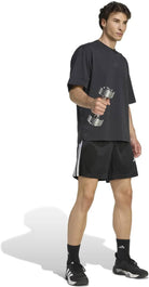 ADIDAS Herren Shorts WORKOUT ESSENTIALS BASE 3-STRIPES PIQUÉ SHORT 7 IN
