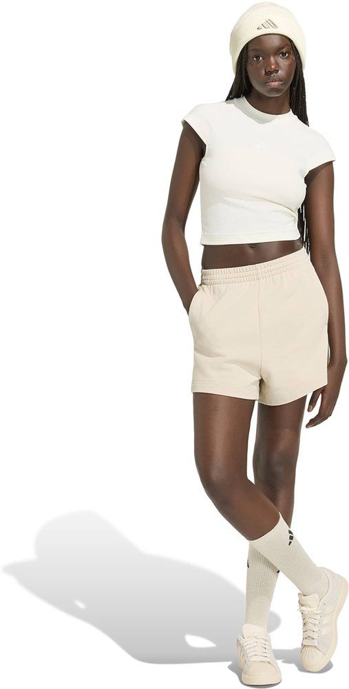 ADIDAS Damen Shorts KIT KLEINES LOGO (Länge 4 Zoll)