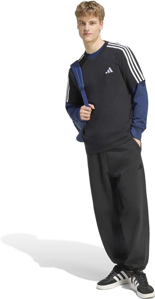 ADIDAS Herren Shirt Essentials 3-Streifen, Single Jersey, Branding
