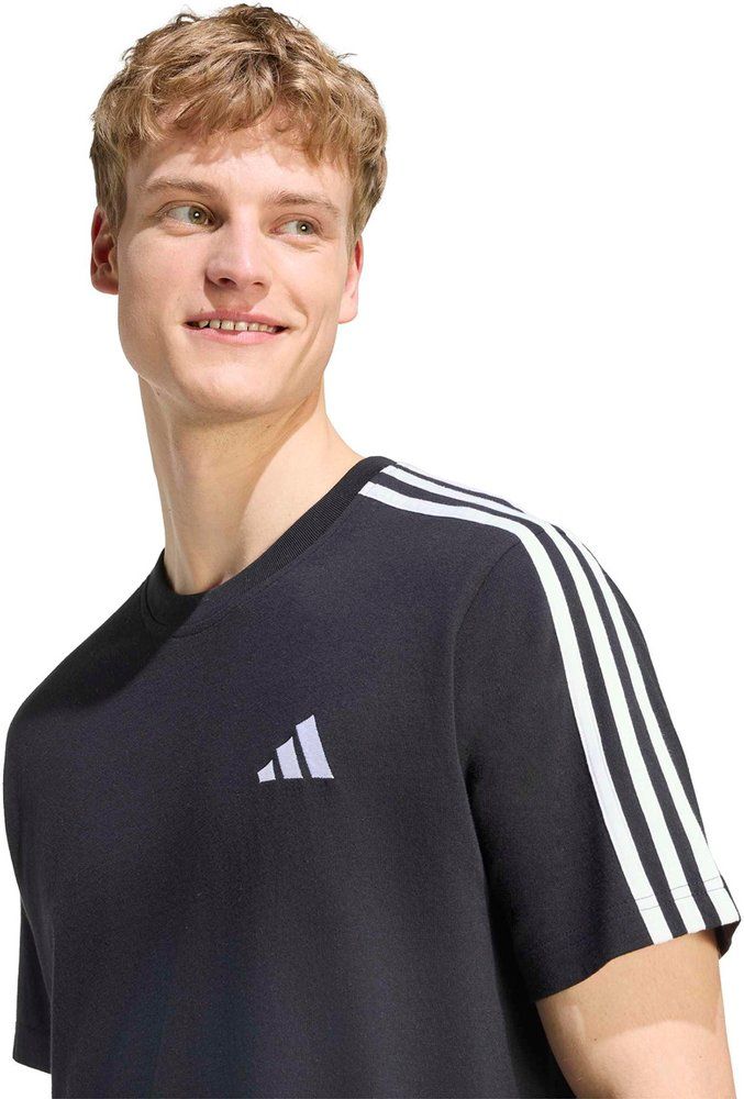 ADIDAS Herren Shirt Essentials 3-Streifen, Single Jersey, Branding