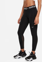 NIKE Damen Tight Nike Pro Women's Mid-Rise Mesh-Pane