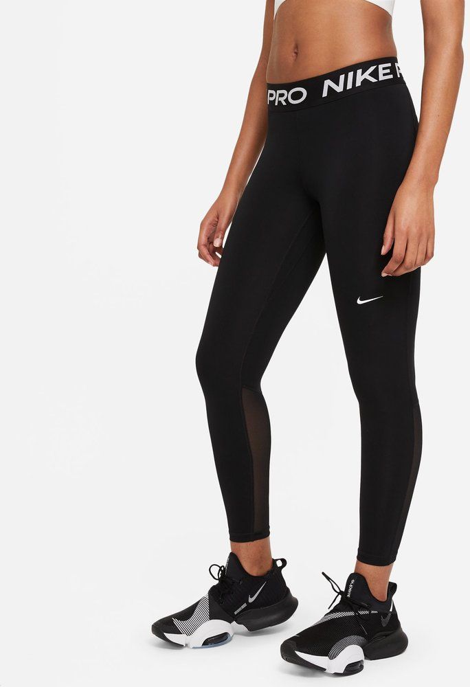NIKE Damen Tight Nike Pro Women's Mid-Rise Mesh-Pane