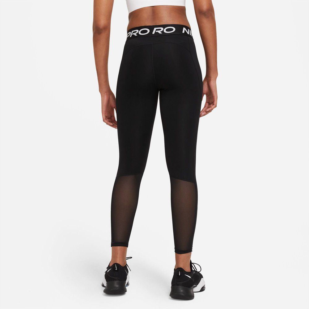 NIKE Damen Tight Nike Pro Women's Mid-Rise Mesh-Pane