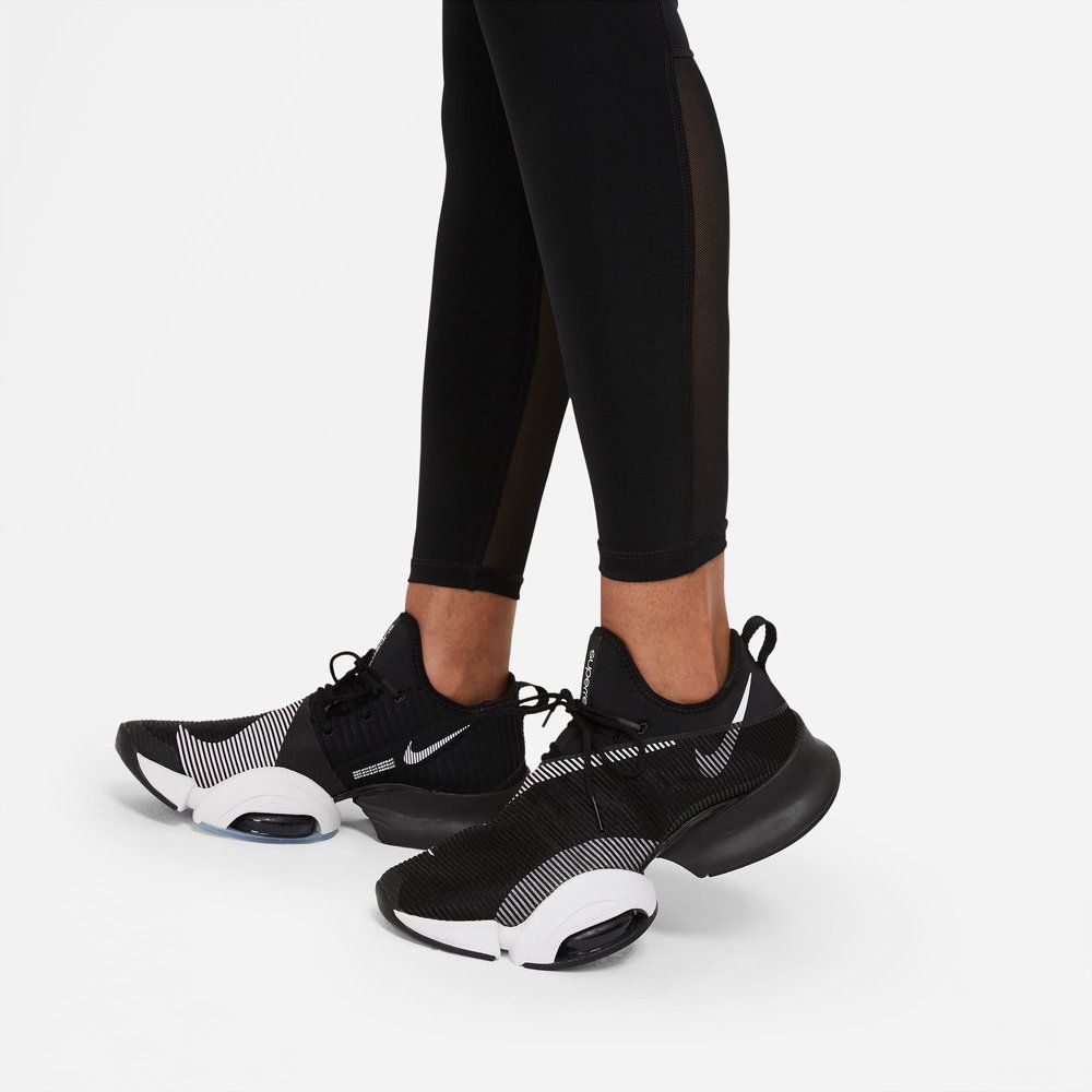 NIKE Damen Tight Nike Pro Women's Mid-Rise Mesh-Pane
