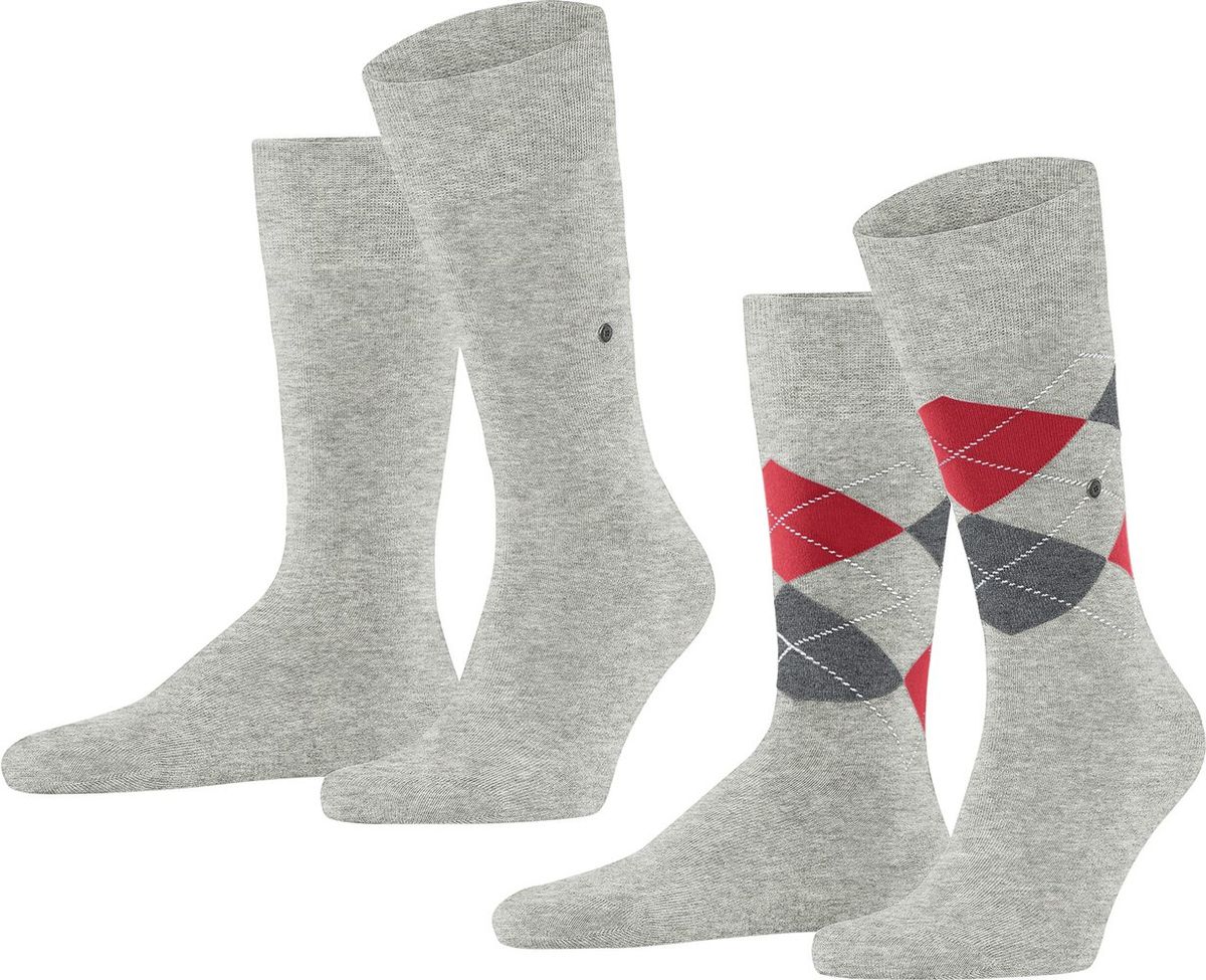 Burlington Everyday Argyle Mix 2-Pack Herren
