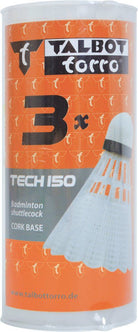 Talbot-Torro Badmintonball Tech 150, Kunststofffederball, 3er Dose