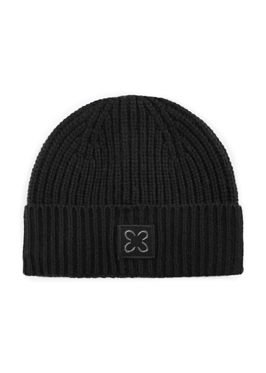 KNITTED HAT ACRYL/WOOL SOLID blue-2